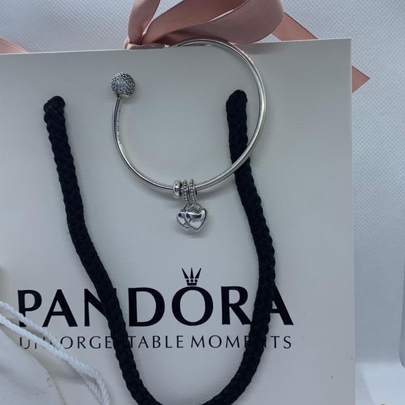 Aunt & Niece Split Heart Dangle Charm - Picture 3 of 3